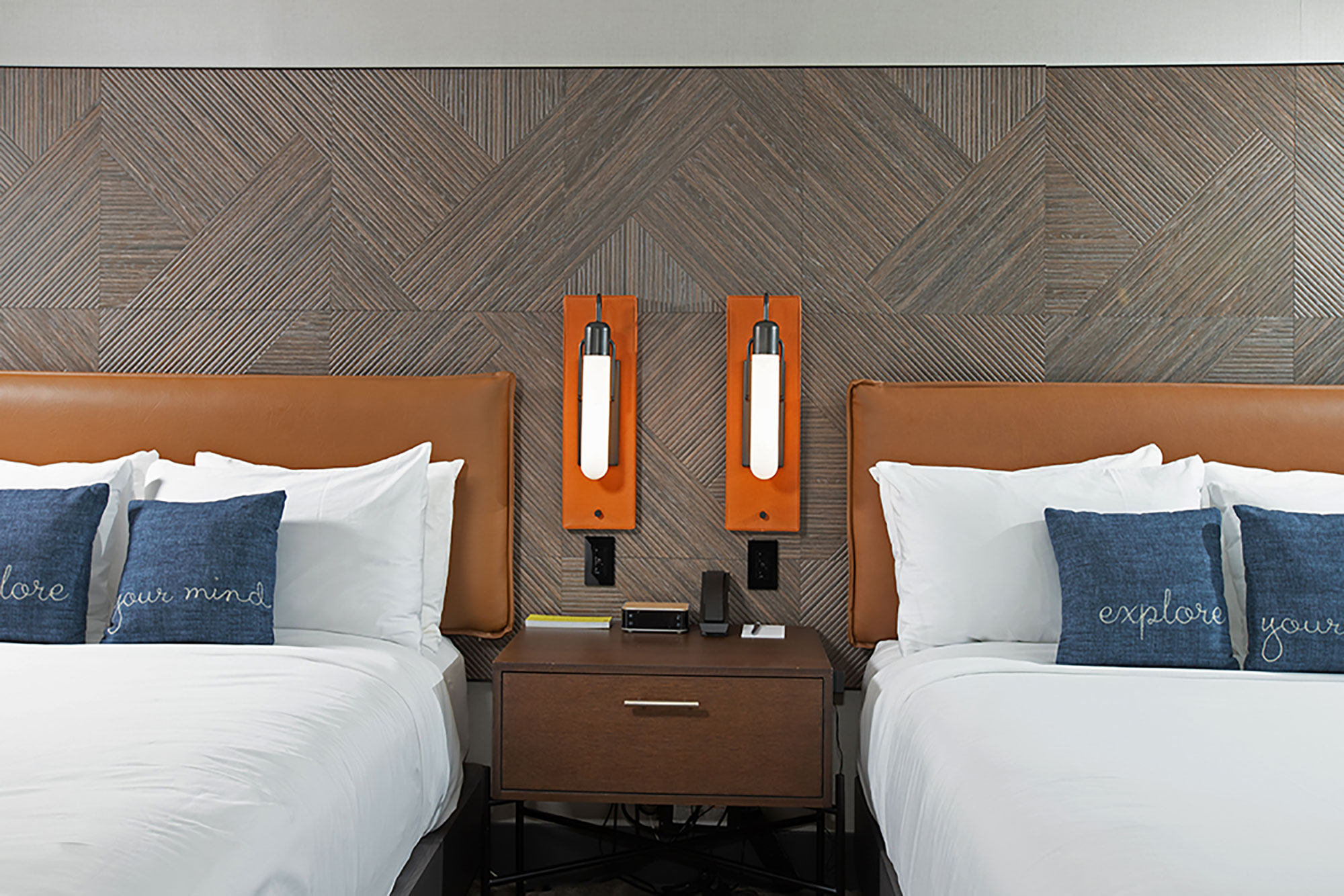 Double queen guest room at The Glenmark Hotel, Glendale