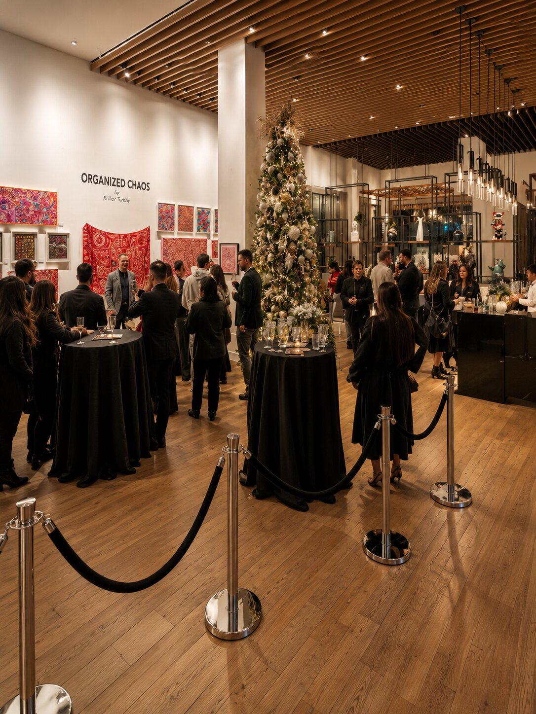 A gallery opening in the lobby at The Glenmark Hotel