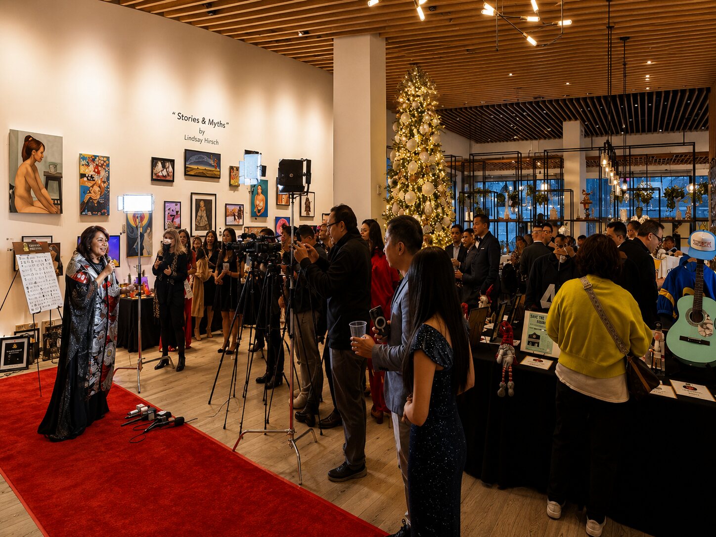 An opening reception at The Glenmark Art Gallery